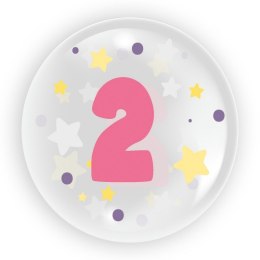 Balon 45 cm - Cyfra 2 dla dziewczynki