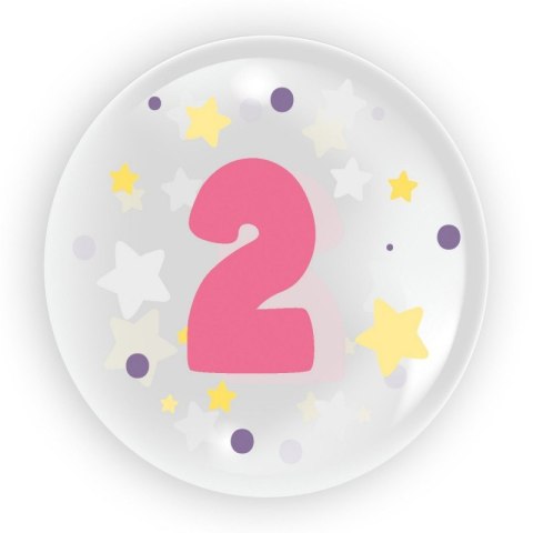 Balon 45 cm - Cyfra 2 dla dziewczynki Balon 45 cm - Cyfra 2 dla dziewczynki