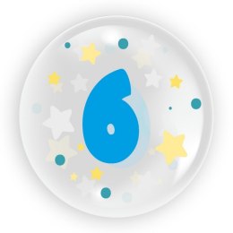 Balon 45 cm - Cyfra 6 dla chłopca