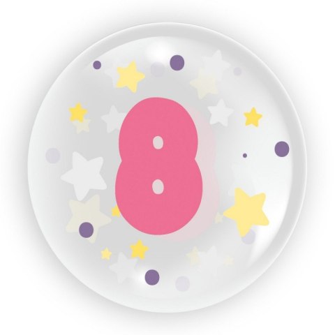 Balon 45 cm - Cyfra 8 dla dziewczynki Balon 45 cm - Cyfra 8 dla dziewczynki