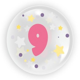 Balon 45 cm - Cyfra 9 dla dziewczynki