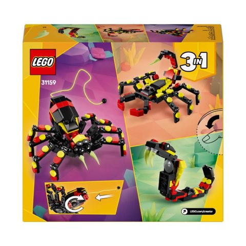 LEGO 31159 CREATOR 3w1 Dzikie zwierzęta Zaskakujący pająk LEGO 31159 CREATOR 3w1 Dzikie zwierzęta Zaskakujący pająk