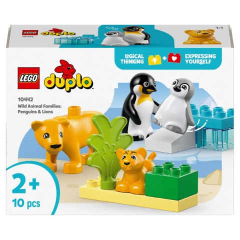 LEGO 10442 DUPLO Rodziny dzikich zwierząt: pingwiny i lwy LEGO 10442 DUPLO Rodziny dzikich zwierząt: pingwiny i lwy
