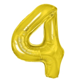 Balon foliowy cyfra 4 złoty 100cm