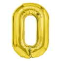 Balon foliowy cyfra 0 złoty 100cm