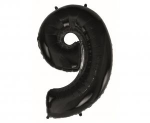 BALON FOLIOWY 92CM CYFRA 9 CZARNY BALON FOLIOWY 92CM CYFRA 9 CZARNY
