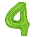 Balon foliowy cyfra 4 zielony 100cm
