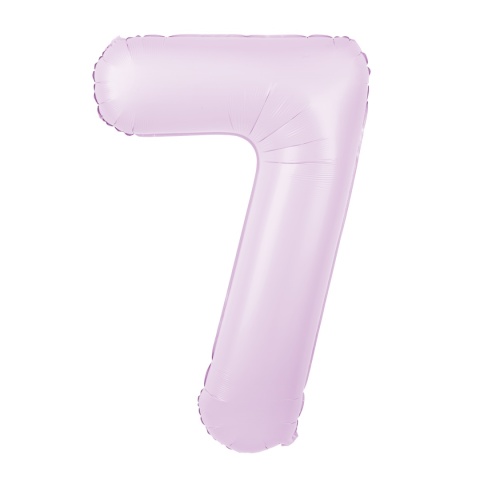 Balon foliowy cyfra 7 liliowy matowy 100cm Balon foliowy cyfra 7 liliowy matowy 100cm