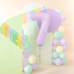 Balon foliowy cyfra 7 liliowy matowy 100cm