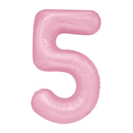 Balon foliowy cyfra 5 różowy 100cm