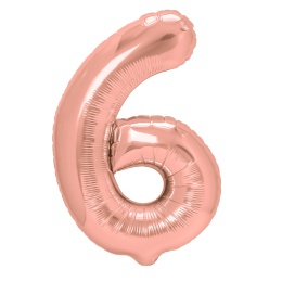 Balon foliowy cyfra 6 rose gold 100cm