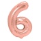 Balon foliowy cyfra 6 rose gold 100cm