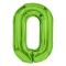 Balon foliowy cyfra 0 zielony 100cm