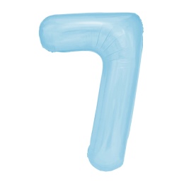 Balon foliowy cyfra 7 niebieski 100cm