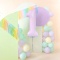 Balon foliowy cyfra 1 liliowy matowy 100cm