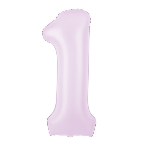 Balon foliowy cyfra 1 liliowy matowy 100cm Balon foliowy cyfra 1 liliowy matowy 100cm