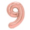 Balon foliowy cyfra 9 rose gold 100cm