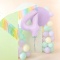 Balon foliowy cyfra 4 liliowy matowy 100cm
