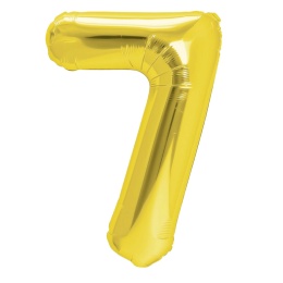 Balon foliowy cyfra 7 złoty 100cm