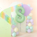 Balon foliowy cyfra 8 pistacjowy matowy 100cm