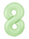 Balon foliowy cyfra 8 pistacjowy matowy 100cm