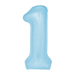 Balon foliowy cyfra 1 niebieski 100cm