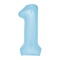 Balon foliowy cyfra 1 niebieski 100cm
