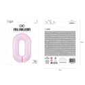 Balon foliowy cyfra 0 liliowy matowy 100cm