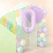 Balon foliowy cyfra 0 liliowy matowy 100cm