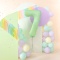 Balon foliowy cyfra 7 pistacjowy matowy 100cm
