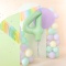 Balon foliowy cyfra 4 pistacjowy matowy 100cm
