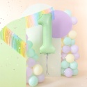Balon foliowy cyfra 1 pistacjowy matowy 100cm