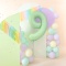 Balon foliowy cyfra 9 pistacjowy matowy 100cm