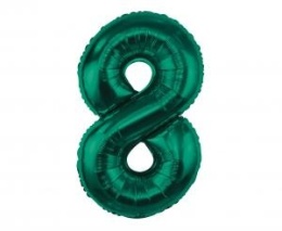 BALON FOLIOWY 85CM CYFRA 8 ZIELONY