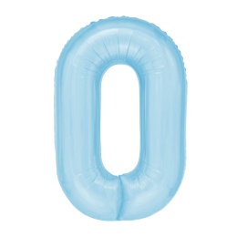 Balon foliowy cyfra 0 niebieski 100cm