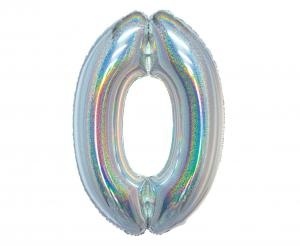 BALON FOLIOWY 76CM CYFRA 0 HOLOGRAFICZNY BALON FOLIOWY 76CM CYFRA 0 HOLOGRAFICZNY